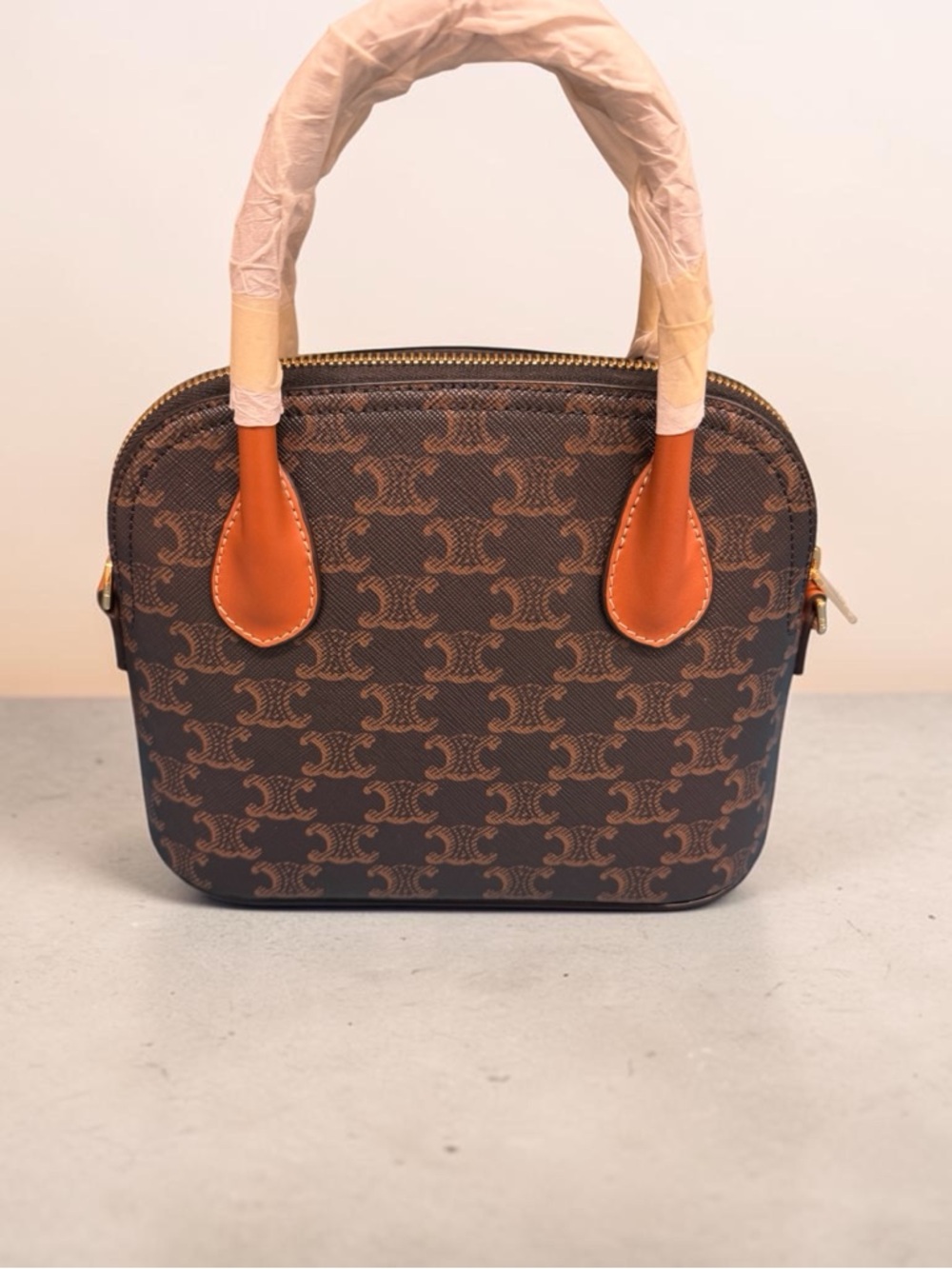 Celine Teen Honorine Bag in Triomphe Canvas and Calfskin - Picture 16 of 16